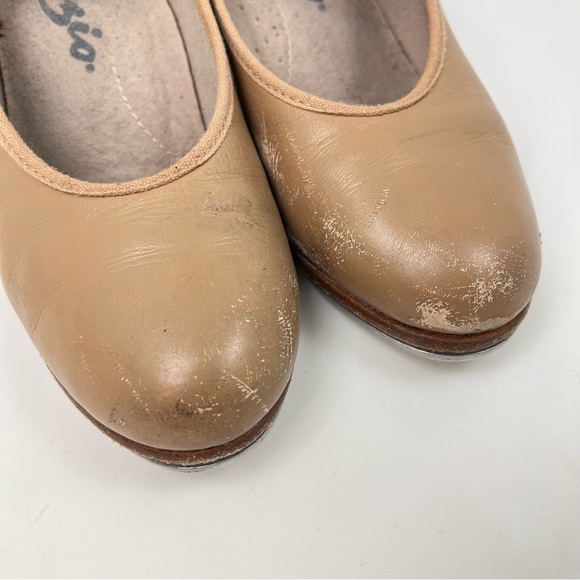 Capezio 455CAR Leather Caramel Character Tap Shoes Ladies 4.5 / Child 2 - 2.5 - Picture 3 of 11